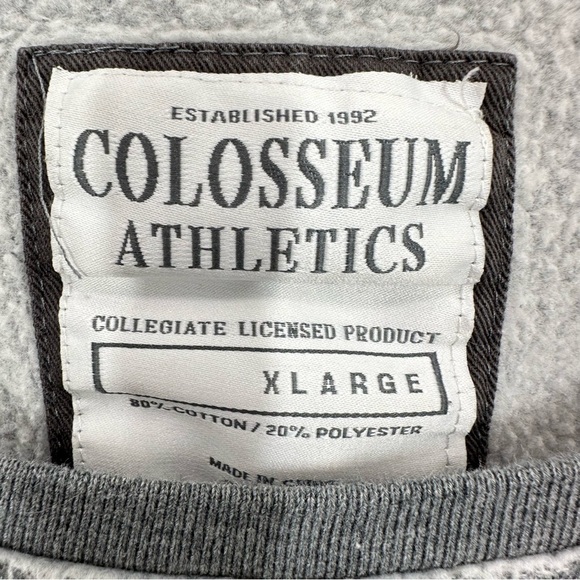 Kansas Jayhawks Scoop Neck Longsleeve Grey Sweatshirt XL Colosseum Athletics - Picture 2 of 5